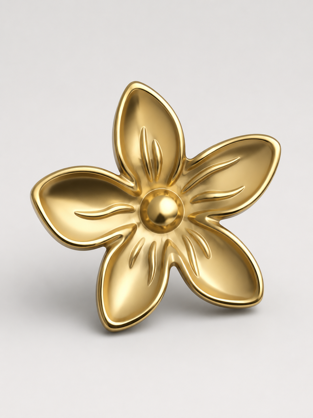 gold flower cabinet knob
